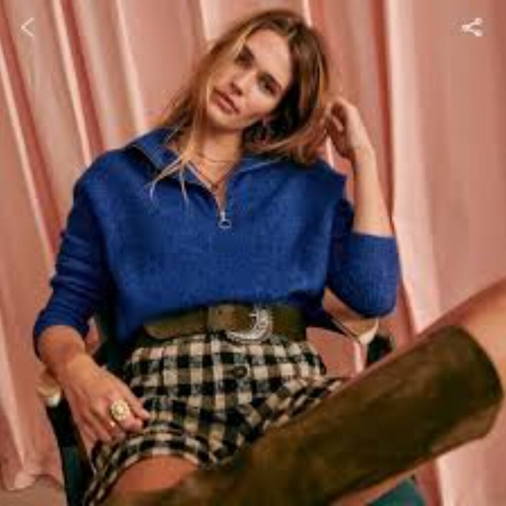 Sezane - Johnny Quarter Zip Sweater